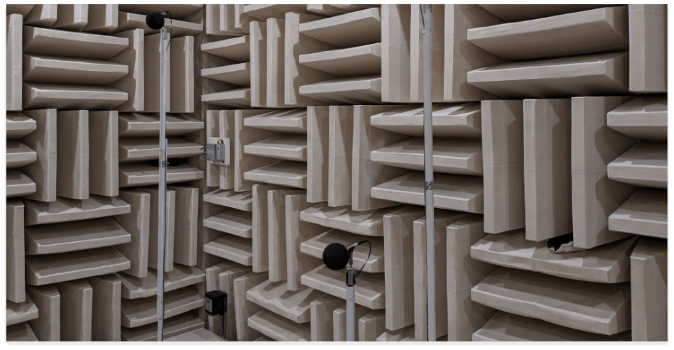 a photo of one of mitsubishi electrics' accoustic rooms