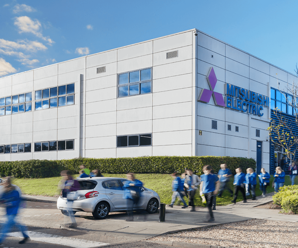 A photo of a Mitsubishi Electric factory